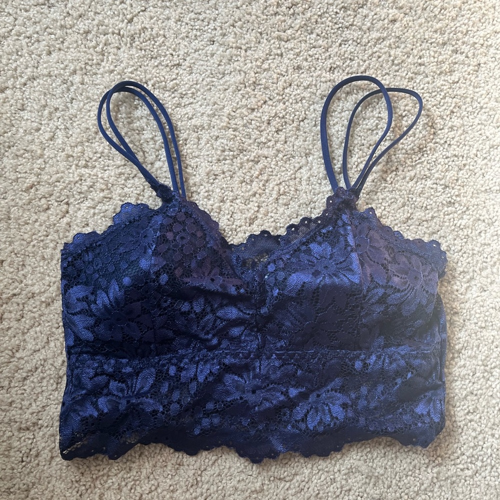 Lace Bralette in Navy Blue